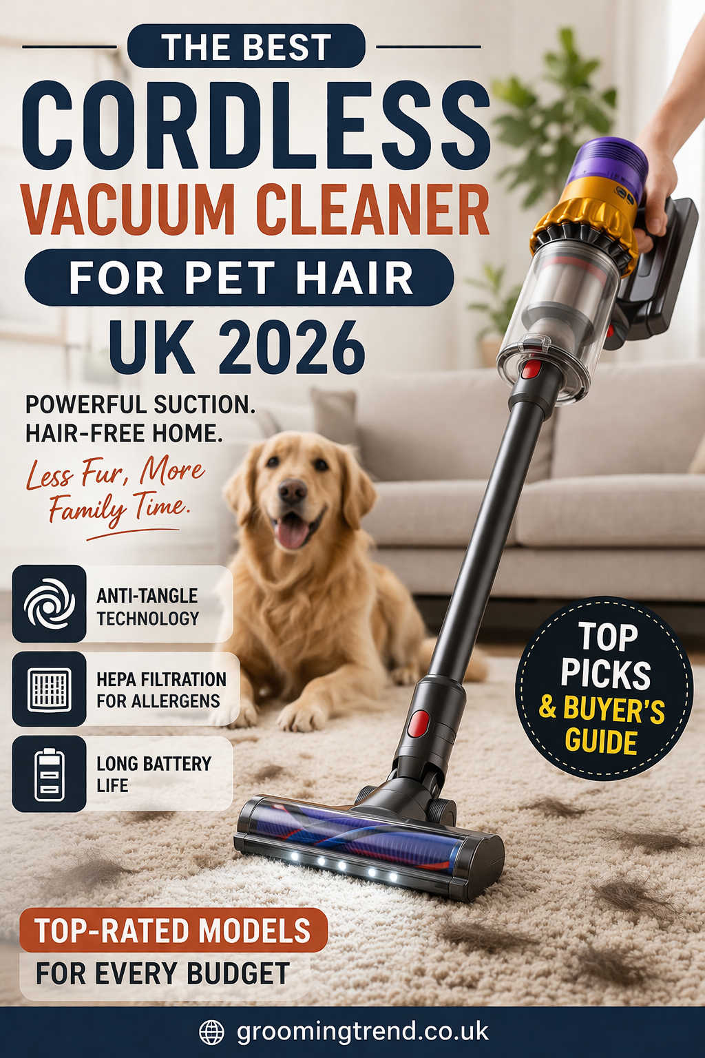Best Cordless Vacuum Cleaner for Pet Hair UK 2026